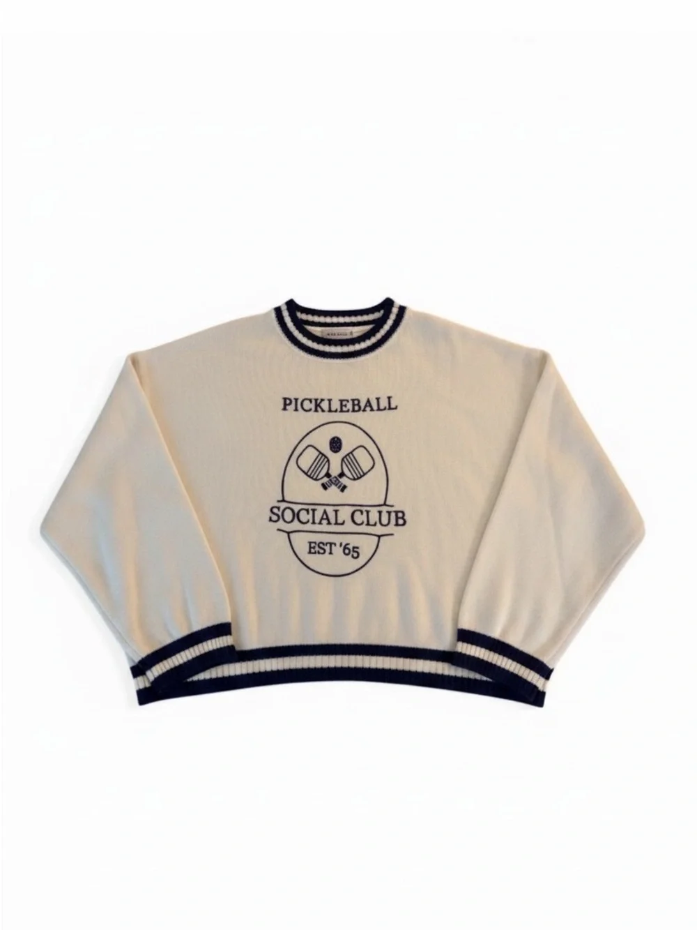 Sincerely Jules Pickleball Social Club Cropped Knit Sweater Size Small Preppy